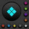 Diagonal tile pattern dark push buttons with color icons