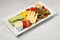 Diagonal vegetables plate