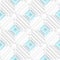 Diagonal white square net and blue pattern