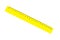 Diagonal yellow twenty centimetres ruller isolated
