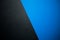 Diagonally divided blue and black background, website template