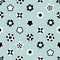 Diagonally lined cute floral shape pattern