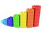 Diagram built colorful toy bricks