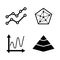 Diagram, Graphs, Chart. Simple Related Vector Icons