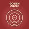 The diagram illustration of the golden circle in marketing concept is 3 elements starting with why, how, and what. vector presenta