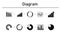 Diagram simple concept icons set