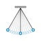 Diagram of simple pendulum harmonic motion.