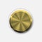 Dial Knob. Realistic Gold Button