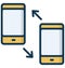 Dialed and received calls Isolated Vector Icon which can easily modify or edit Dialed and received calls Isolated Vector Icon whi