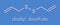 Diallyl disulfide garlic molecule. One of the compounds responsible for taste, smell and health effects of garlic. Skeletal