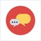 Dialog Chat flat icon Vector