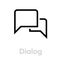 Dialog chat message icon. Editable line vector.
