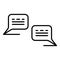 Dialog people chat icon, outline style