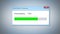 Dialog window with download progress, status bar completed in three quarters