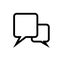 Dialogue, forum, chat bubble simple icon on white background.