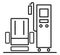 Dialysis machine line icon on white