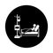 Dialysis, machine, treatment icon. Black vector graphics