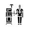 dialysis technician dialyzer glyph icon vector illustration