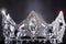 Diamon Silver Crown for Miss Pageant Beauty Contest, Crystal Tia