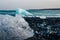 Diamond beach in Iceland - icebergs in black sand beach