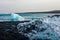 Diamond beach in Iceland - icebergs in black sand beach