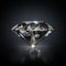 Diamond on a black background