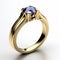 diamond blue golden ring jewelry