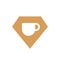 Diamond cofee logo icon design template, coffee cup and diamond shape logo combination