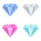 Diamond color icon. Flat vector style illustration