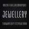 Diamond crystal alphabet font. Luxury jewellery letters and numbers.