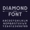 Diamond crystal alphabet font. Ornate jewellery letters and numbers.