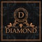 Diamond D typographic decorative vintage