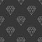 Diamond dark seamless pattern.