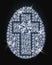 Diamond Easter egg with cross, Happy Easter card