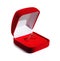 Diamond engagement wedding ring in open red box