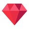 Diamond flat icon, business and finance, gem sign