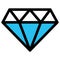 Diamond, gem fill vector icon which can easily modify or edit