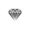 Diamond, Gem stone vector icon.