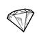 Diamond gem stone. Vintage black vector engraving illustration