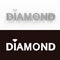 Diamond - gray text on a white background - 3D rendered royalty free stock picture.