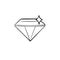 Diamond hand drawn outline doodle icon.
