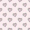 Diamond hearts cute repeat pattern