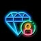 Diamond Human Talent neon glow icon illustration