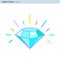 Diamond icon, 7 star rating, Premium Excellent Business Performance, Quality service