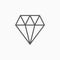 Diamond icon, gem, crystal, jewel, jewellery