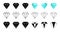 Diamond icon. Gem crystal. Logo of jewel brilliant. Blue, outline and black gemstone. Graphic symbol of jewelry, value, love from