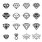 Diamond icon set