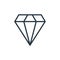 diamond icon vector from busines and finace concept. Thin line illustration of diamond editable stroke. diamond linear sign for