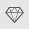 Diamond icon vector. Jewel symbol.