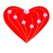 Diamond inlaid heart for cards and advertisements on love day, wedding